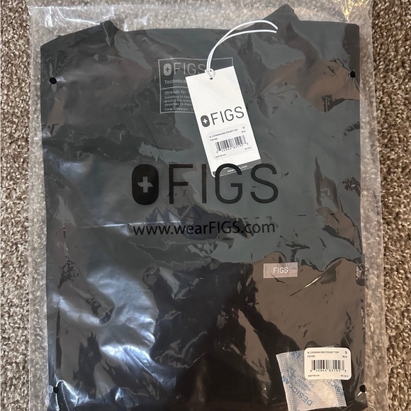 figs scrub set black women’s small top and bottom - Picture 3 of 4